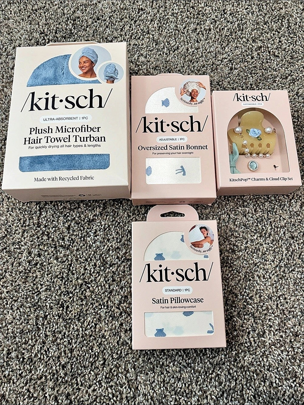 Kitsch Hair Accessories & Sleep Set Blue & Pink NWT